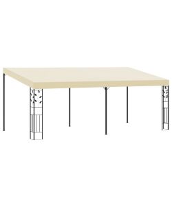 Gazebo a Parete 6x3x2,5 m Crema