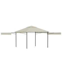 Gazebo con Tetto Doppio Estendibile 3x3x2,75 m Crema 180 g/mq
