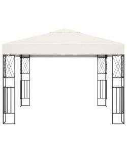 Gazebo 3x3 m Crema in Tessuto