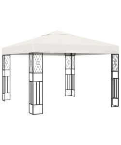 Gazebo 3x3 m Crema in Tessuto