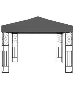 Gazebo 3x3 m Antracite in Tessuto