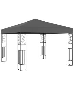 Gazebo 3x3 m Antracite in Tessuto