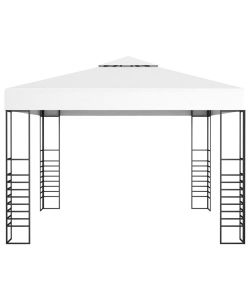 Gazebo da Giardino 3x3 m Bianco