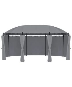 Gazebo con Tende 520x349x255 cm Antracite