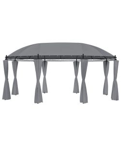 Gazebo con Tende 520x349x255 cm Antracite