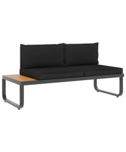 vidaXL Set Divano da Giardino - Grigio Scuro e Marrone - 4 pz