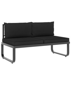 vidaXL Set Divano da Giardino - Grigio Scuro e Marrone - 4 pz