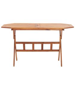 Tavolo da Giardino Pieghevole 135x85x75 cm Massello di Acacia