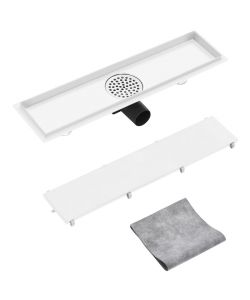 Scarico Doccia 2-in-1 con Copertura 53x14 cm in Acciaio Inox