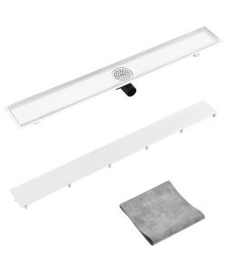 Scarico Doccia 2-in-1 con Copertura 103x14 cm in Acciaio Inox