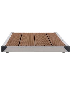 Piatto Doccia da Esterni in Acciaio Inox WPC 110x62 cm Marrone
