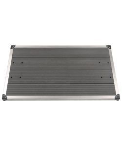 Piatto Doccia da Esterni in Acciaio Inox WPC 110x62 cm Grigio