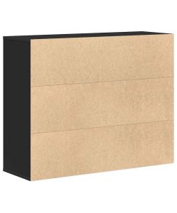 vidaXL Credenza Nera Minimalista 88x30x70 cm con Cassetto e Ante