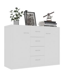 Credenza Bianca 88x30x65 cm in Truciolato