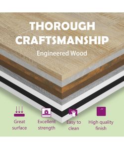 vidaXL Credenza Bianca Minimalista 88x30x65 cm in Truciolato