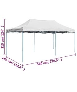 vidaXL Gazebo Pieghevole Professionale - Bianco - 3x6 m