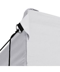 Tendone per Feste Pieghevole con 3 Pareti 3x4,5 m Bianco