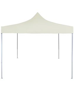 Gazebo Professionale Pieghevole 2x2 m in Acciaio Crema