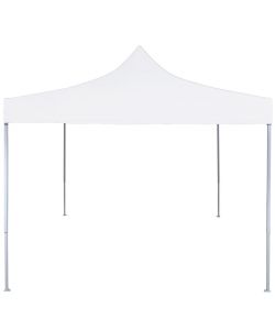 Gazebo Professionale Pieghevole 2x2m in Acciaio Bianco