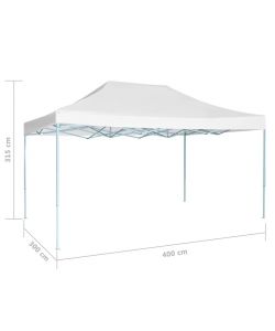 vidaXL Gazebo Pieghevole Professionale - Bianco - 3x4m