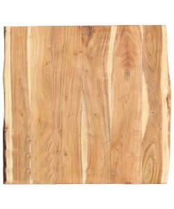 Piano del Tavolo in Legno Massello di Acacia 58x(50-60)x3,8 cm
