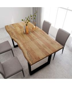 vidaXL Tavolo da Pranzo 180x90 cm in Legno Massello di Acacia Marrone