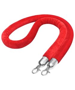 Cordone per Transenne Rosso e Argento in Velluto
