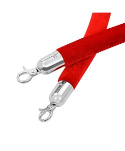 Cordone per Transenne Rosso e Argento in Velluto