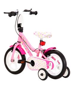 Bici per Bambini 12 Pollici Bianca e Rosa