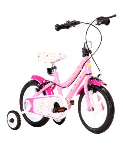 Bici per Bambini 12 Pollici Bianca e Rosa