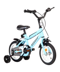 Bici per Bambini 12 Pollici Nera e Blu