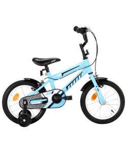 Bici per Bambini 14 Pollici Nera e Blu