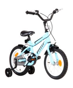 Bici per Bambini 14 Pollici Nera e Blu