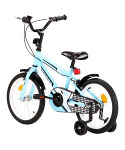 Bici per Bambini 16 Pollici Nera e Blu