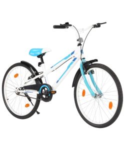 Bici per Bambini 24 Pollici Blu e Bianca