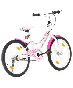 Bici per Bambini 20 Pollici Rosa e Bianca