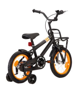 Bici per Bambini con Trasportino Frontale 14'' Nero e Arancione