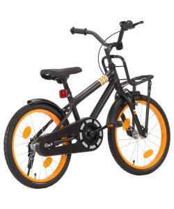 Bici per Bambini con Trasportino Frontale 18'' Nero e Arancione