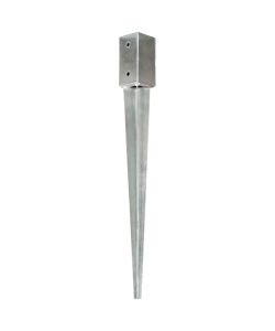 Picchetti di Terra 6 pz Argento 7x7x75 cm in Acciaio Zincato