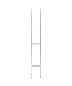 Picchetti per Recinzione 2 pz Argento 7x6x60 cm Acciaio Zincato