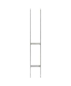 Picchetti per Recinzione 6 pz Argento 8x6x60 cm Acciaio Zincato