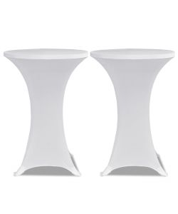 Coperture Verticali per Tavolo 4 pz D.60 cm Bianco Elastico