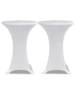 Coperture Verticali per Tavolo 4 pz D.70 cm Bianco Elastico