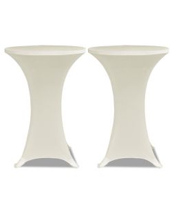Coperture Verticali per Tavolo 4 pz D.60 cm Crema Elastico