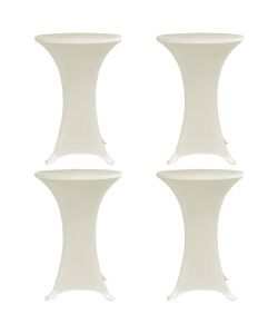 Coperture Verticali per Tavolo 4 pz D.80 cm Crema Elastico