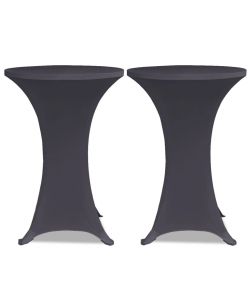 Coperture Elastiche per Tavoli 4 pz 70 cm Antracite