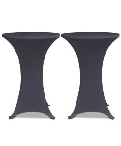 Coperture Elastiche per Tavoli 4 pz 80 cm Antracite