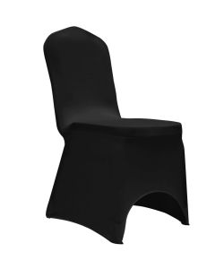 Coprisedie in Tessuto Elasticizzato Nero 12 pz