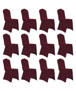 Coprisedia in Tessuto Elasticizzato Borgogna 12 pz