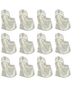 Coprisedie per Feste di Matrimonio 12 pz Crema